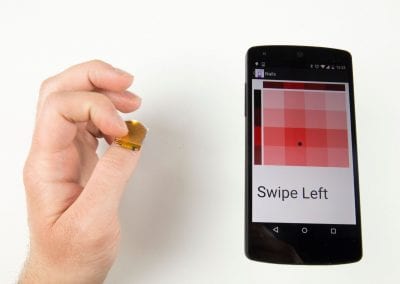 NailO affords swipe gestures. (Image courtesy of MIT Media Lab)